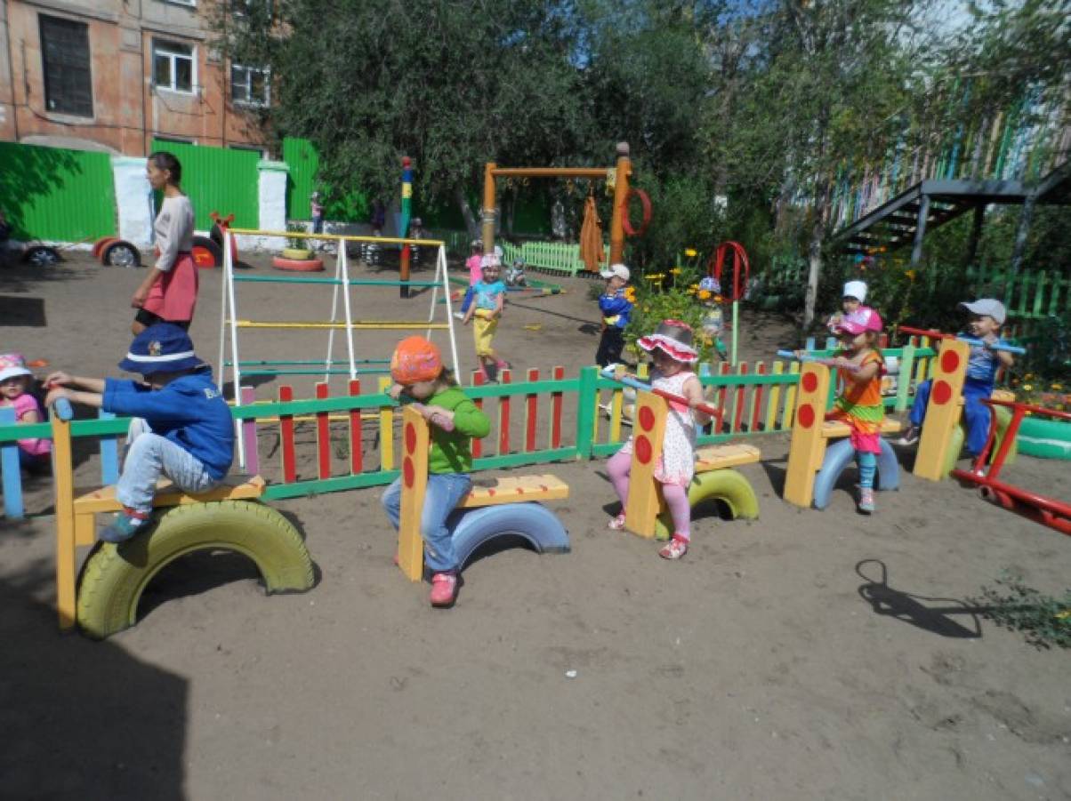 Фото детских площадок в детском саду