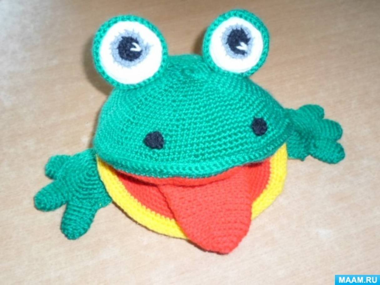 Схема вязания зеленой лягушки крючком