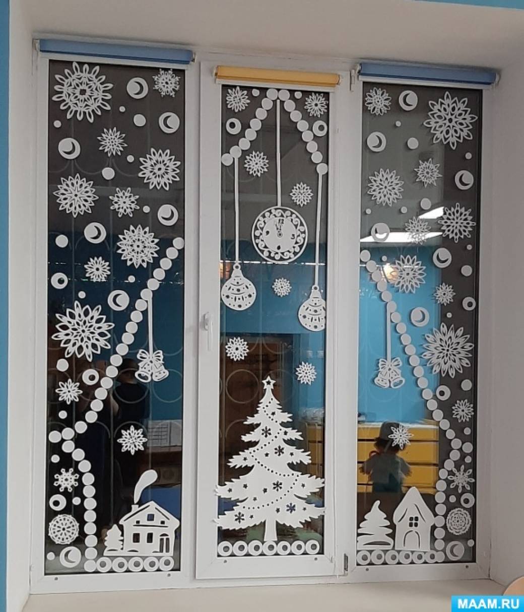 Украшаем окна к Новому году и Рождеству