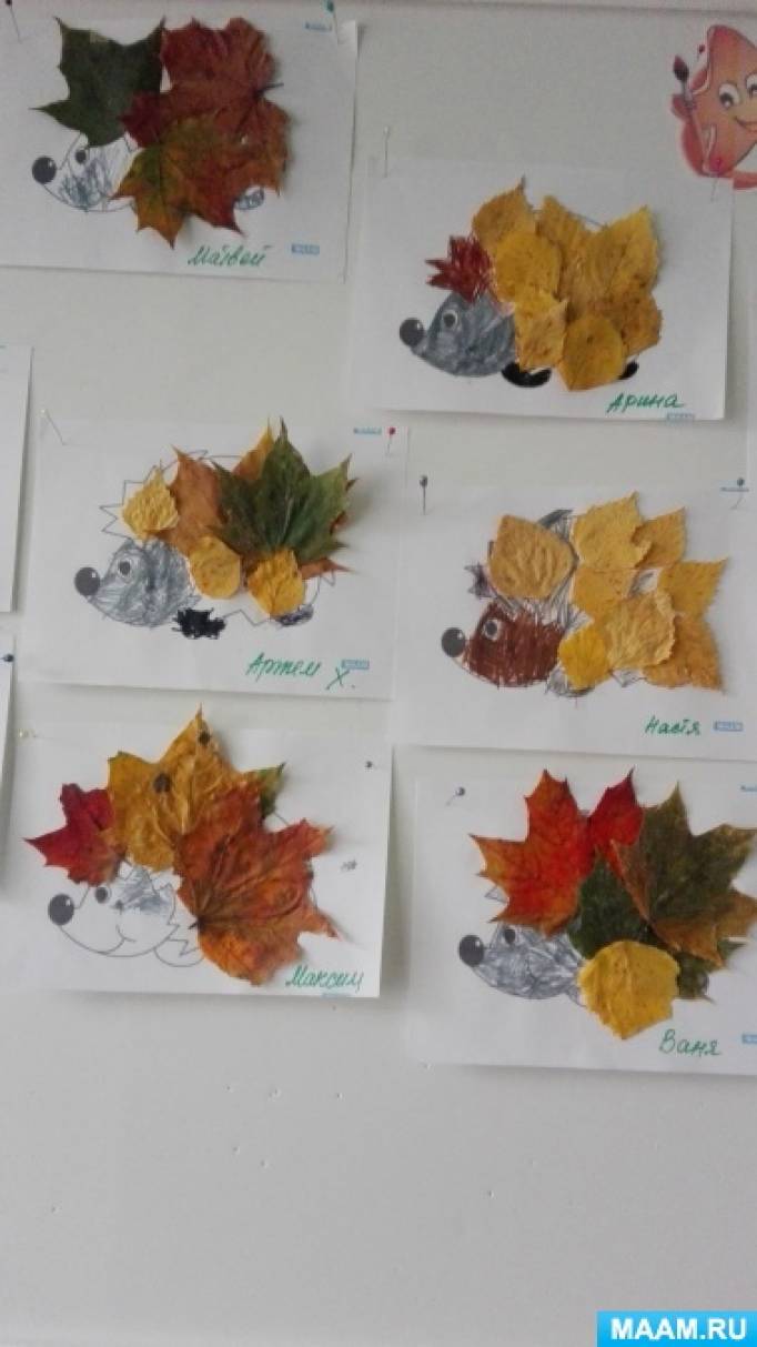 Осенние поделки: забавные ёжики из шишек, желудей и листьев