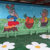 что можно нарисовать на полу веранды в детском саду