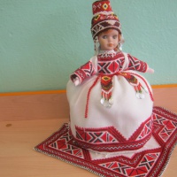 Карнавальный костюм Цыганка-гадалка красный, рост 128 см (Батик)