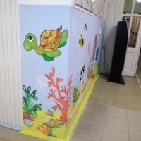 Оформление стен в детском саду