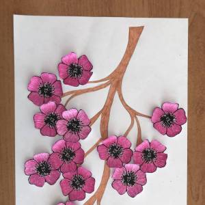 Мастер-класс по объемной аппликации «Весенняя веточка» для воспитанников старшей группы