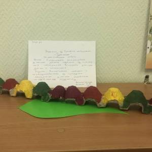 Конспект занятия по изготовлению поделки из картонной ячейки из под яиц «Гусеница» для детей 4–7 лет